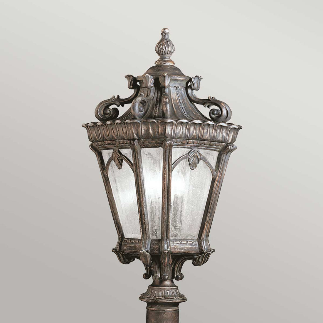 Lampadaire extérieur Tournai 3 lumières, verre