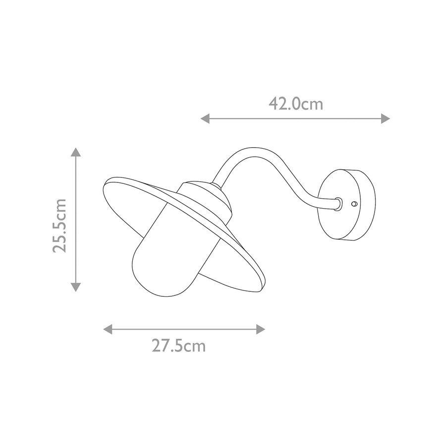 Applique extérieure Edelstahl inox, L 42 cm
