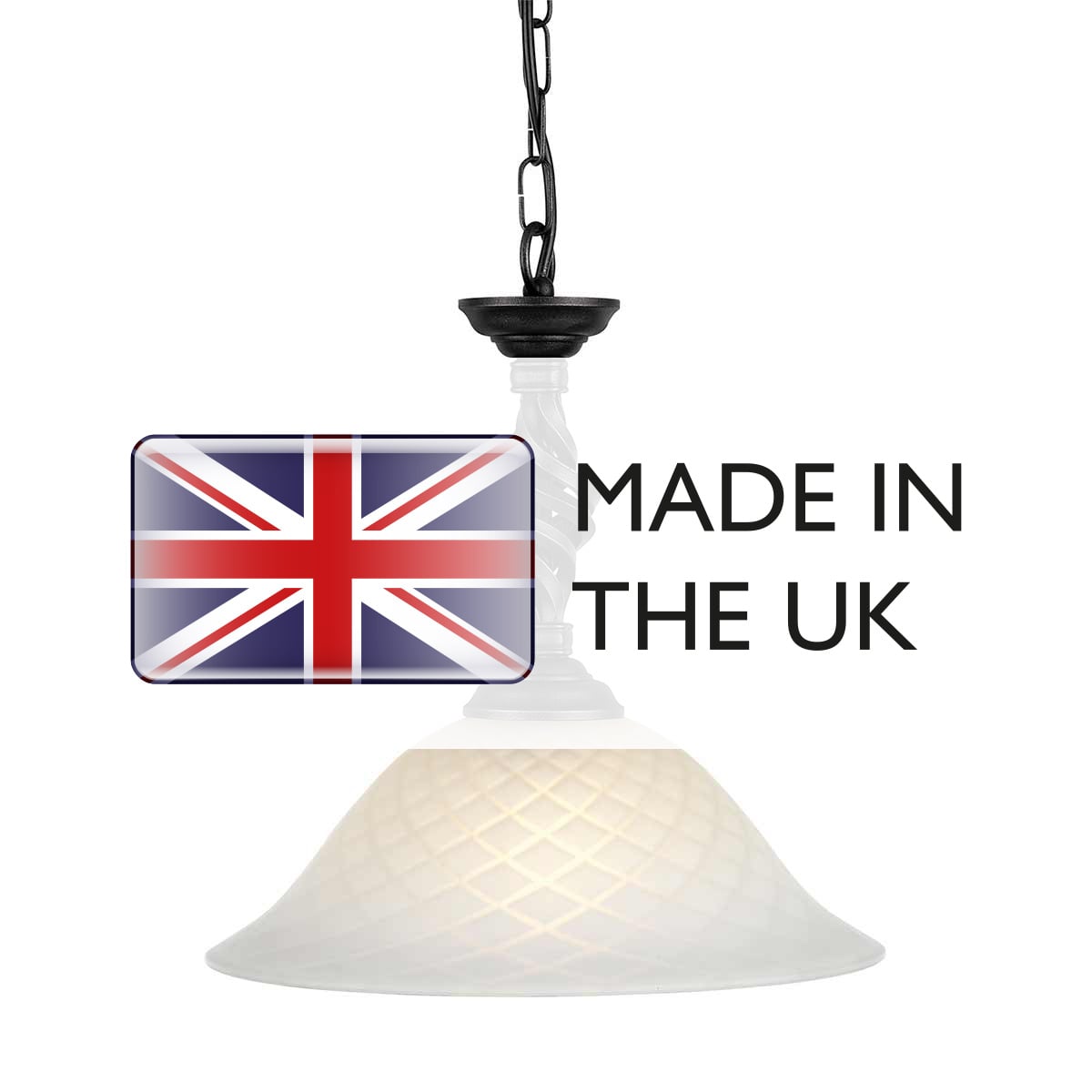 Visuel avec drapeau britannique et mention de fabrication au Royaume-Uni