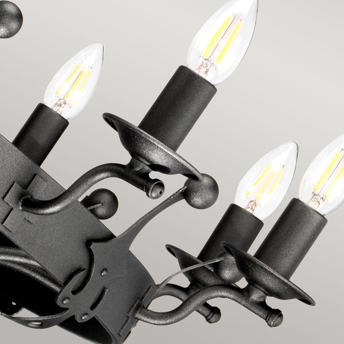 Lustre Windsor 12 lumières anthracite