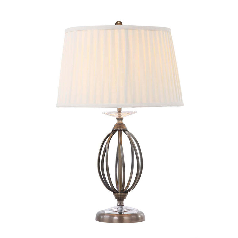 Lampe à poser Aegean laiton vieilli et crème