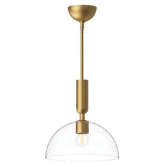 Suspension Jude dorée et transparente, verre