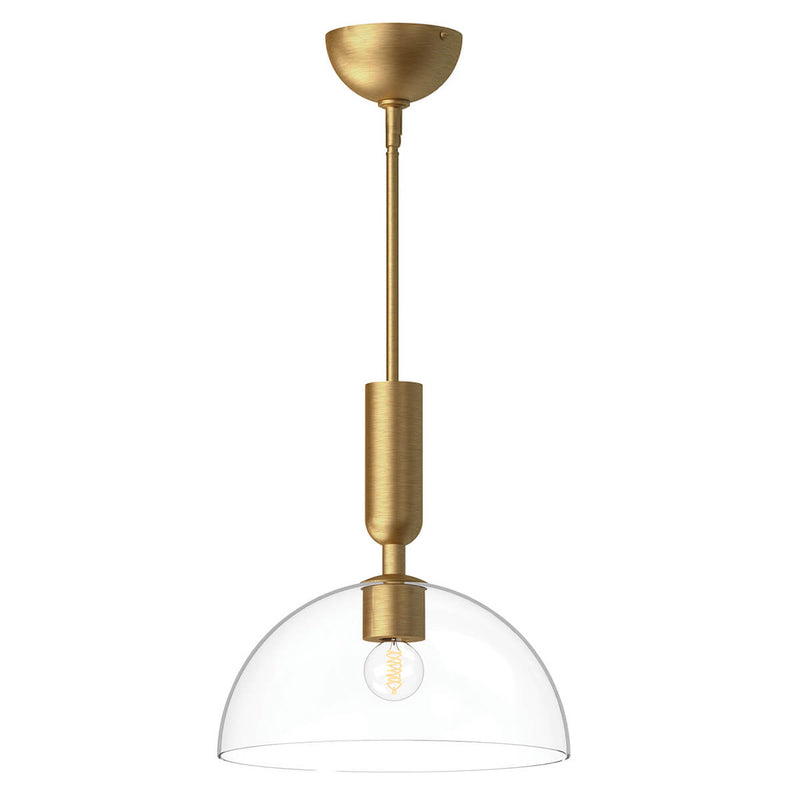 Suspension Jude dorée et transparente, verre