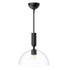 Suspension Jude noire mat et transparente, verre