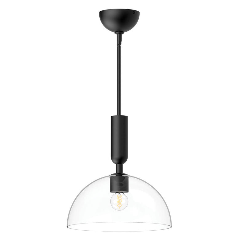 Suspension Jude noire mat et transparente, verre