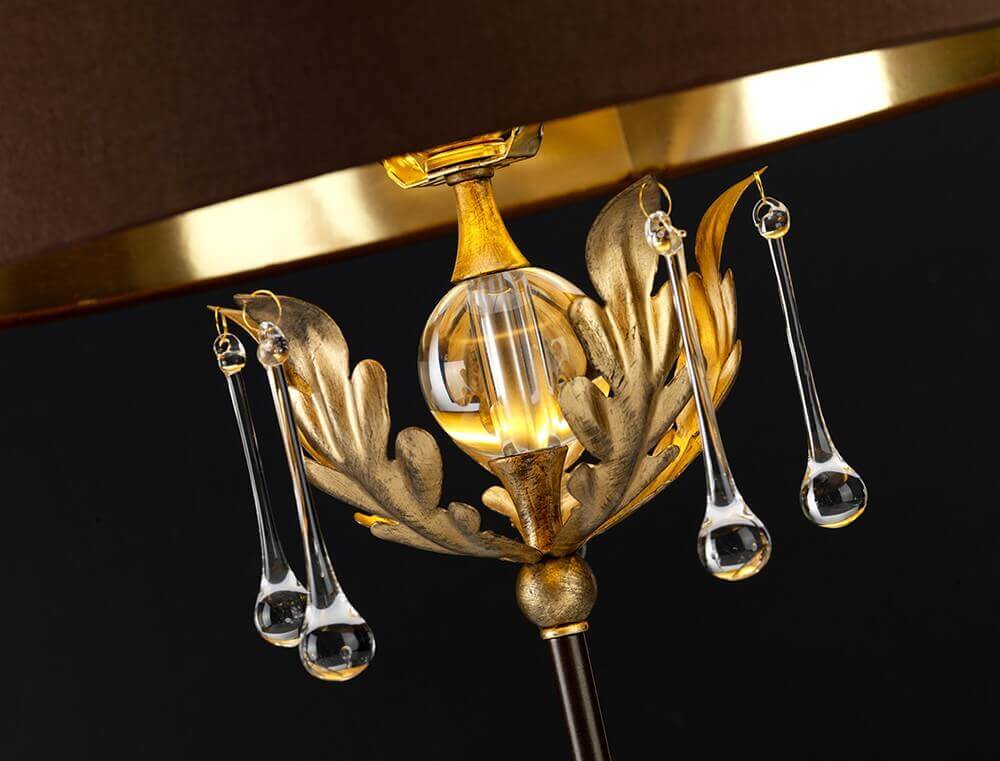 Lampe à poser Amarilli bronze et dorée