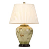 Lampe à poser Arum Lily laiton vieilli et crème, porcelaine