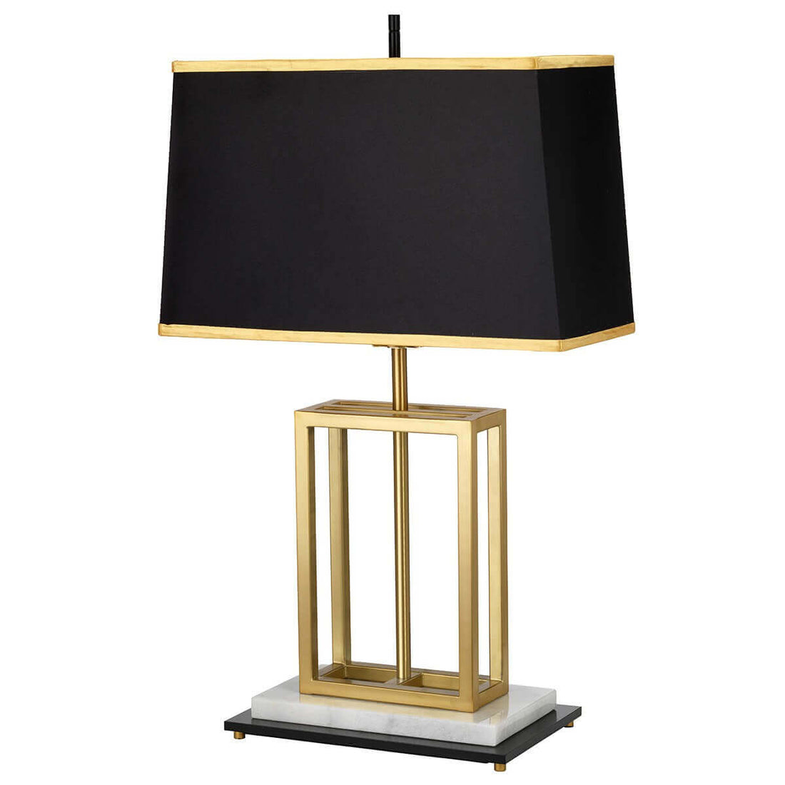Lampe à poser Atlas laiton brossé et noire