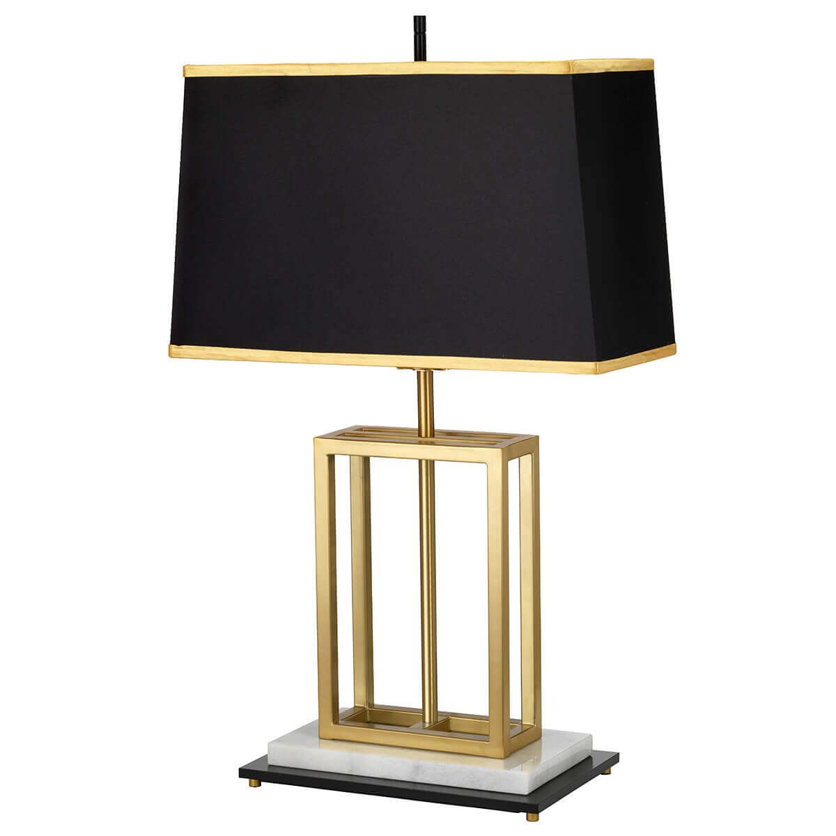 Lampe à poser Atlas laiton brossé et noire