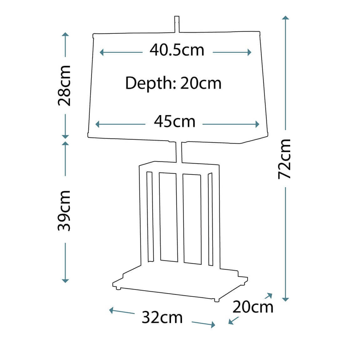 Lampe à poser Atlas laiton brossé et noire