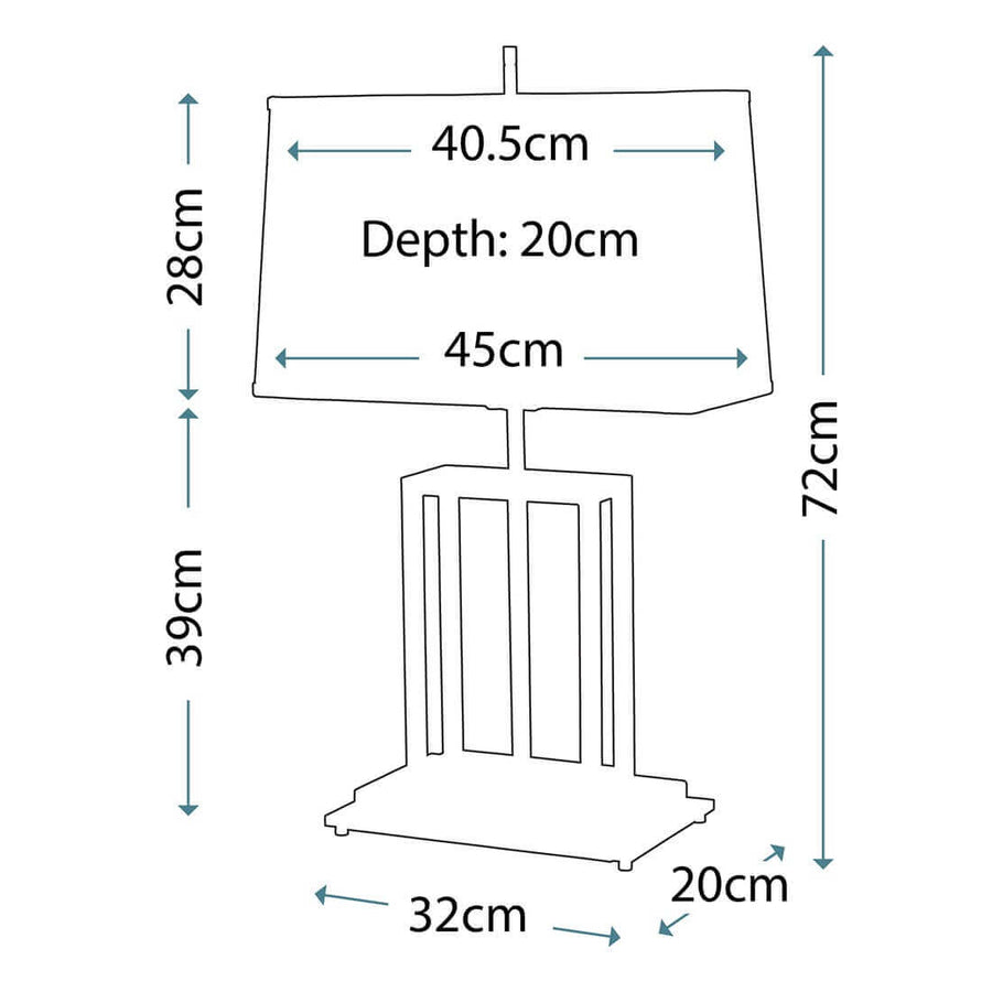Lampe à poser Atlas laiton brossé et noire