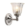 Applique murale Austen nickel poli, verre
