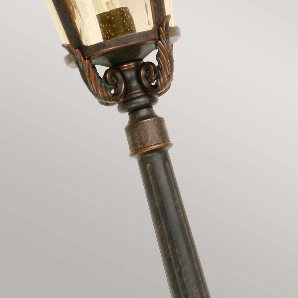 Lampadaire extérieur Baltimore bronze, verre, H 239 cm