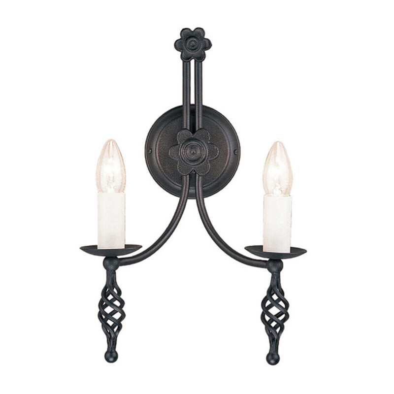 Applique murale Belfry 2 lumières noire