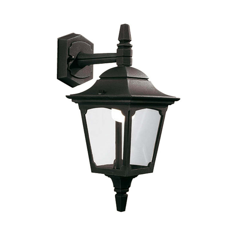 Applique extérieure Chapel noire, verre, H 38 cm (CPM2-BLACK)