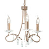 Lustre Christina 3 lumières argenté et doré, cristal