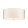 Plafonnier Fletcher 5 lumières chromé et crème, Ø 55,9 cm