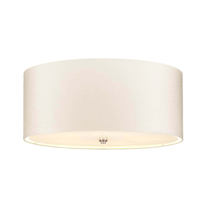 Plafonnier Fletcher 5 lumières chromé et crème, Ø 55,9 cm