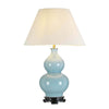 Lampe à poser Harbin bleu et grise, céramique