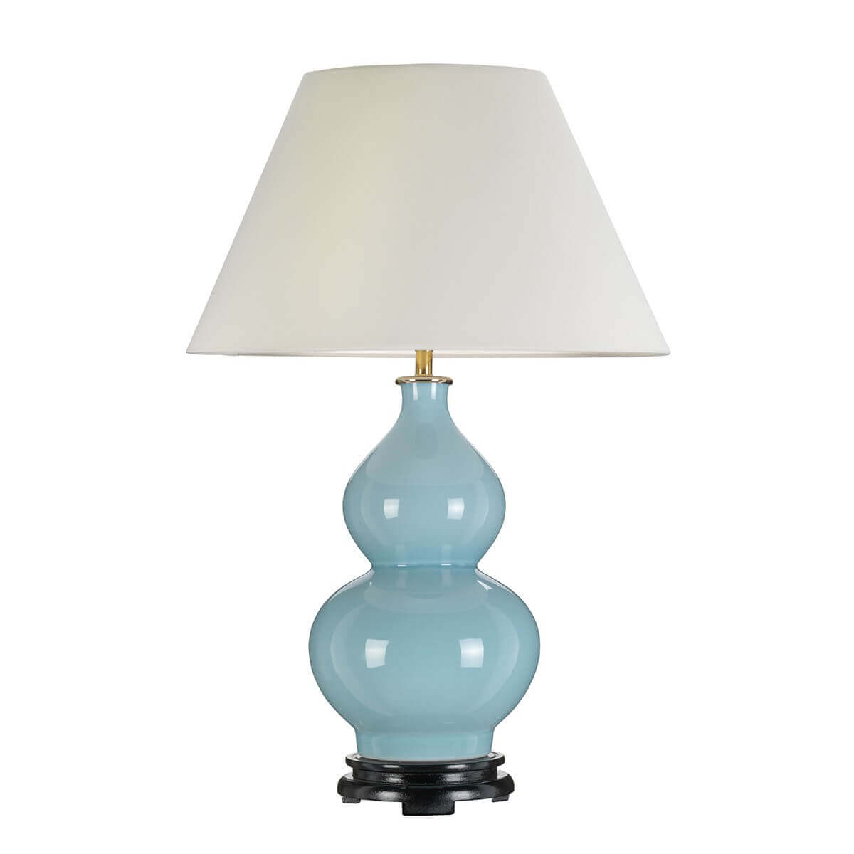 Lampe à poser Harbin bleu et grise, céramique