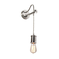 Applique murale Douille nickel poli