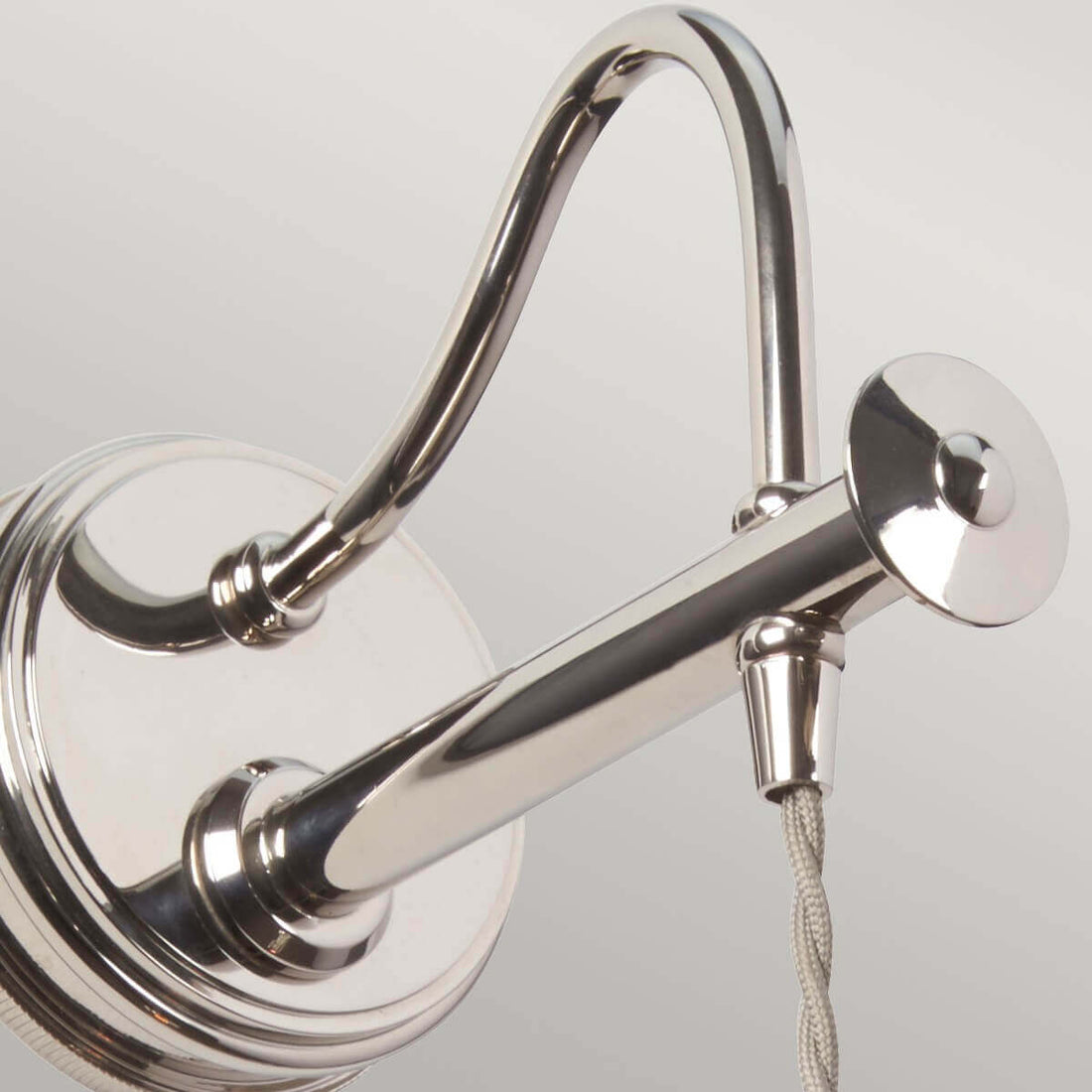 Applique murale Douille nickel poli