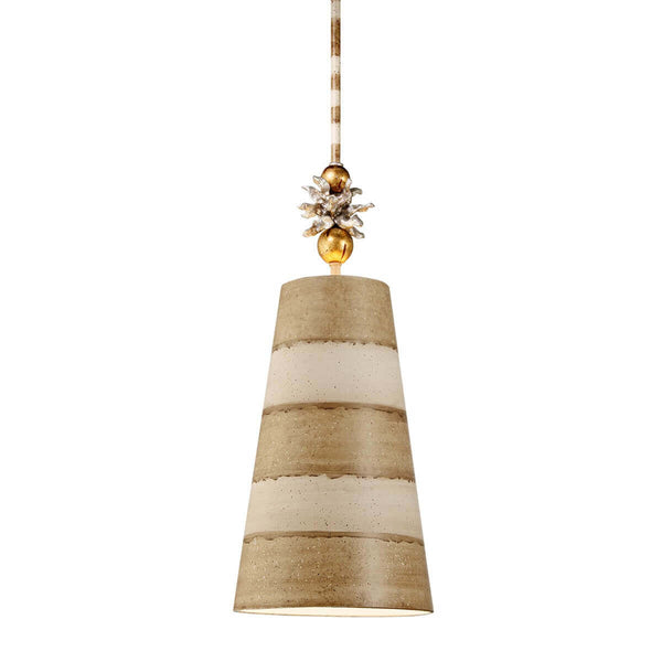 Suspension Anemome taupe et crème