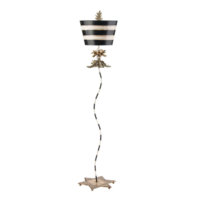 Lampadaire South Beach doré et noir