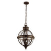 Lustre Adams 3 lumières bronze, verre