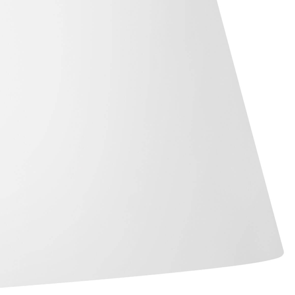 Gros plan sur la surface blanche mate et lisse du luminaire, sans ombre