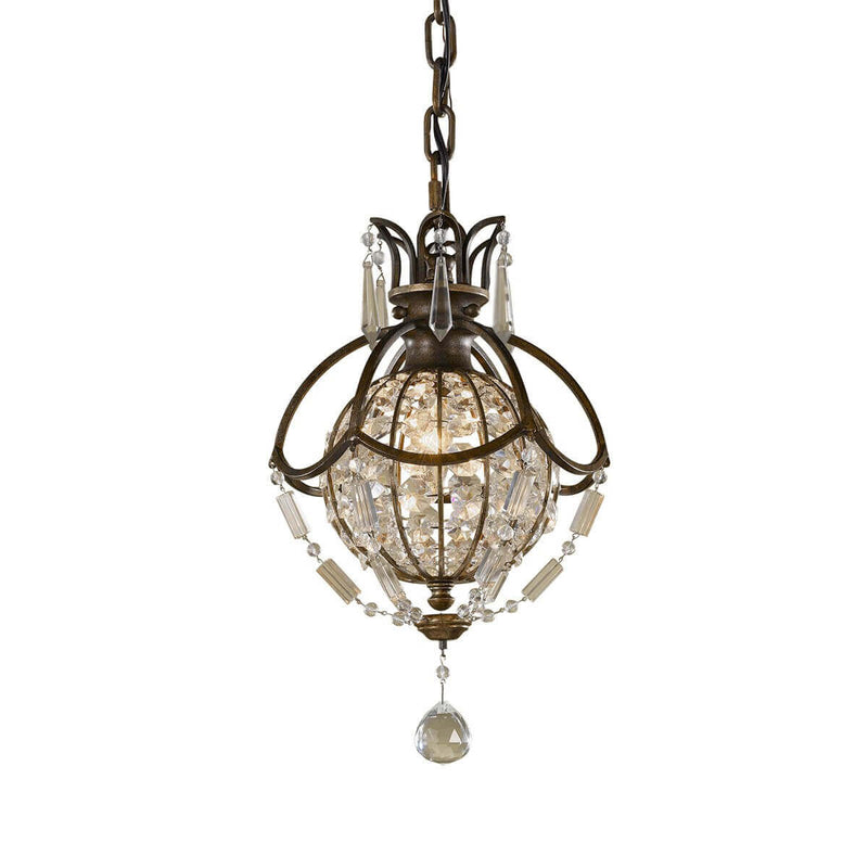 Suspension Bellini bronze, cristal