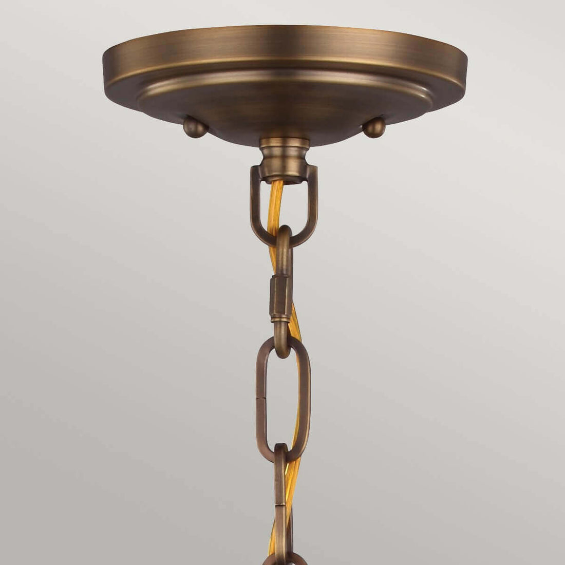 Suspension Cadence laiton et noire, verre