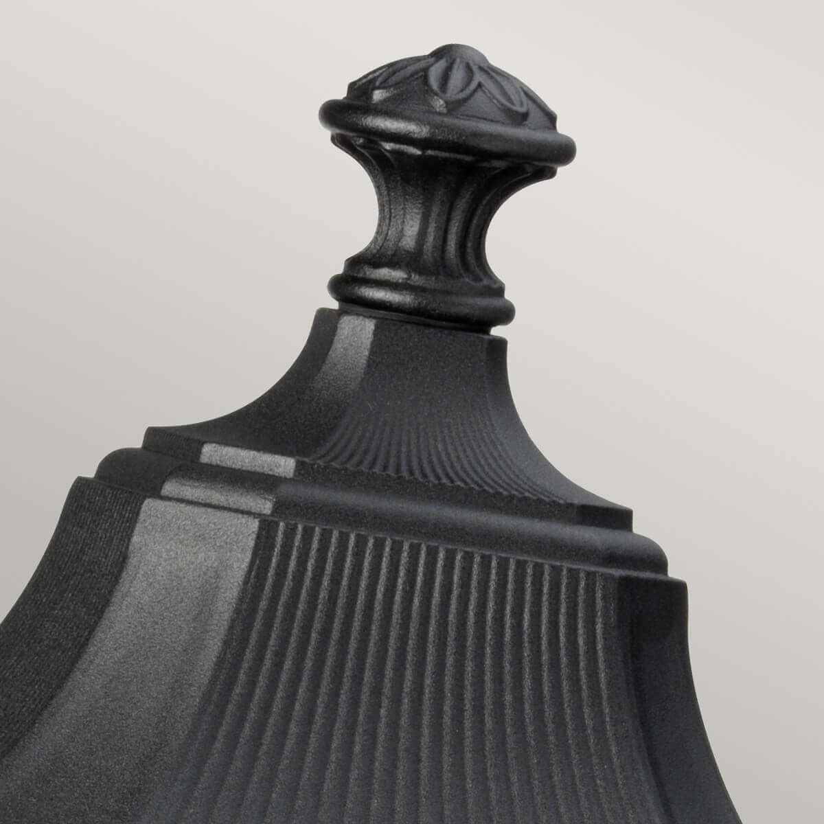 Lampadaire extérieur Cotswold Lane 3 lumières noir, verre, H 78 cm