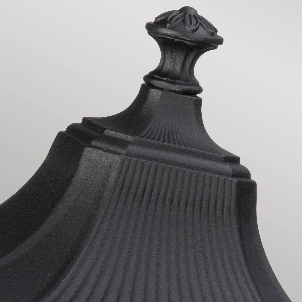 Lampadaire extérieur Cotswold Lane 2 lumières noir, verre, H 54,4 cm