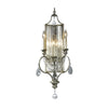 Applique murale Gianna 3 lumières dorée et argentée, cristal