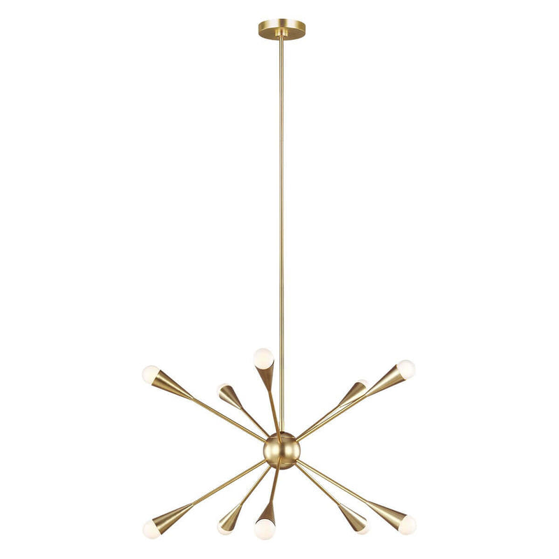Lustre Jax 10 lumières laiton