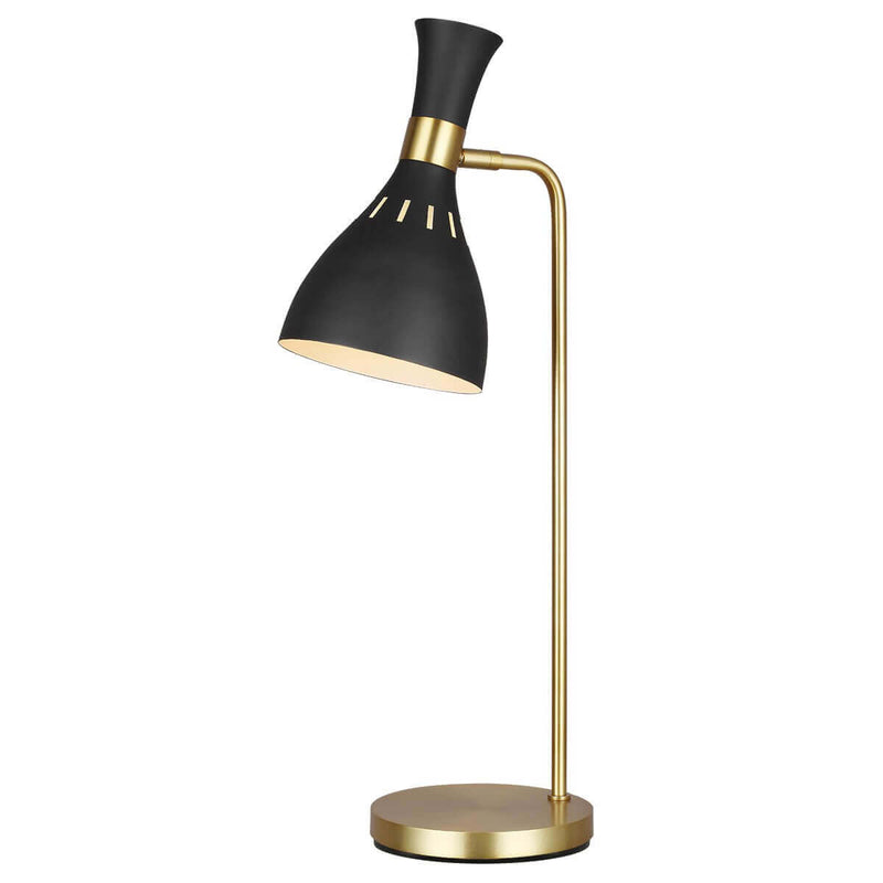 Lampe à poser Joan noire et laiton