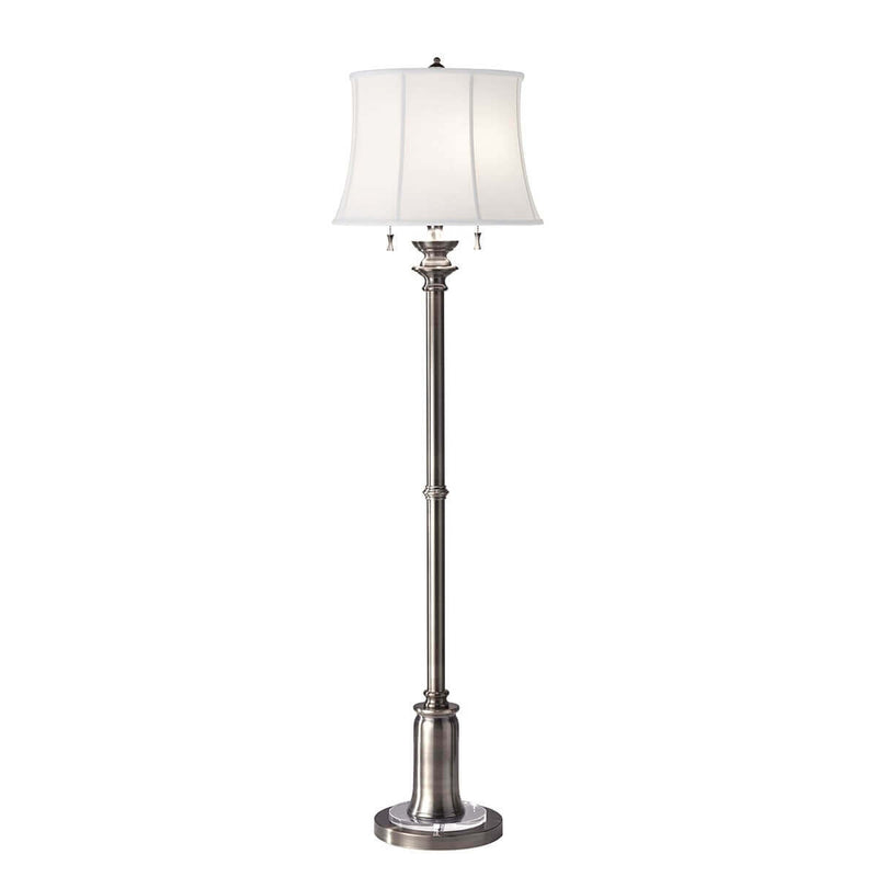 Lampadaire Stateroom 2 lumières nickel