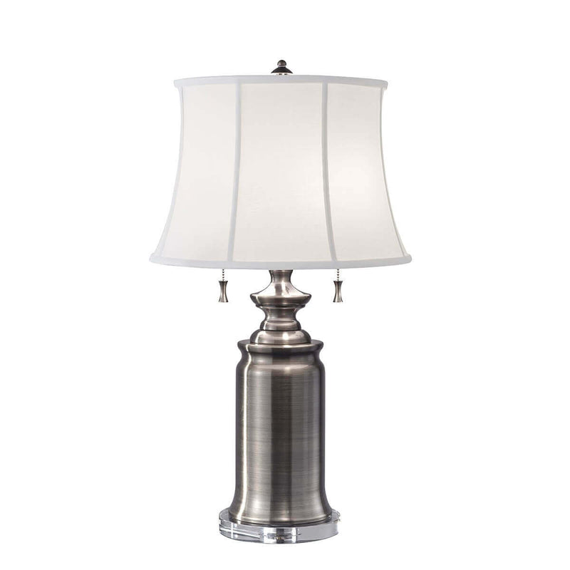 Lampe à poser Stateroom 2 lumières nickel