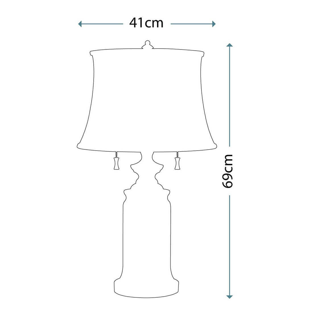 Lampe à poser Stateroom 2 lumières nickel