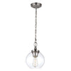 Suspension Tabby nickel poli, verre