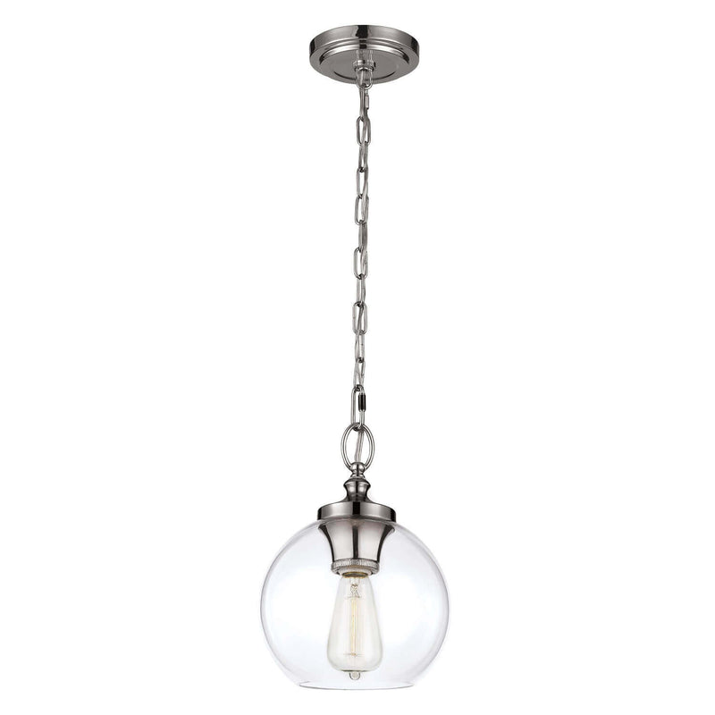 Suspension Tabby nickel poli, verre