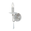 Applique murale Finsbury Park nickel poli, verre