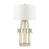 Lampe à poser Stella dorée et crème