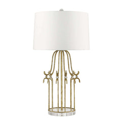 Lampe à poser Stella dorée et crème