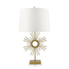 Lampe à poser Sun King dorée et crème