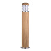 Lampadaire extérieur Poole rouille et bois