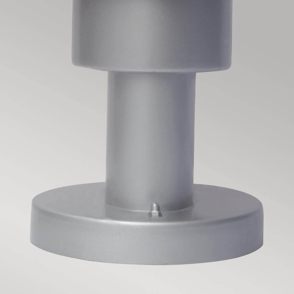 Détail de la base circulaire et de la vis de fixation au sol