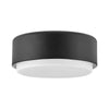 Plafonnier Cedric 2 lumières noir et opale, verre
