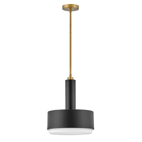 Suspension Cedric 2 lumières laiton et opale, verre